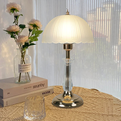 Vintage Glass Dome Table Lamp - A Touch of Timeless Elegance