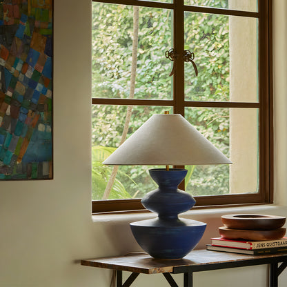 Modern Ceramic Table Lamp - A Sculptural Statement Piece