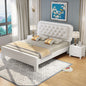 Elegant Upholstered Bed with Curved Headboard - Timeless Design