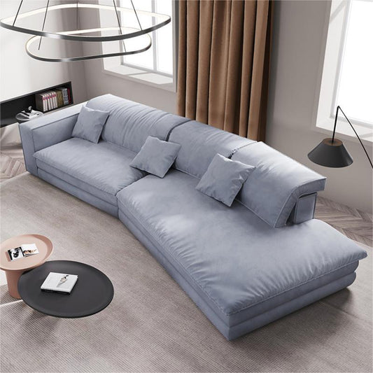 3m Straight-Line Corner Fabric Sofa Set – Spacious and Stylish Design for Living Rooms