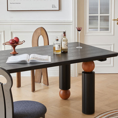 Modern Minimalist Solid Wood Dining Table - Sleek and Stylish