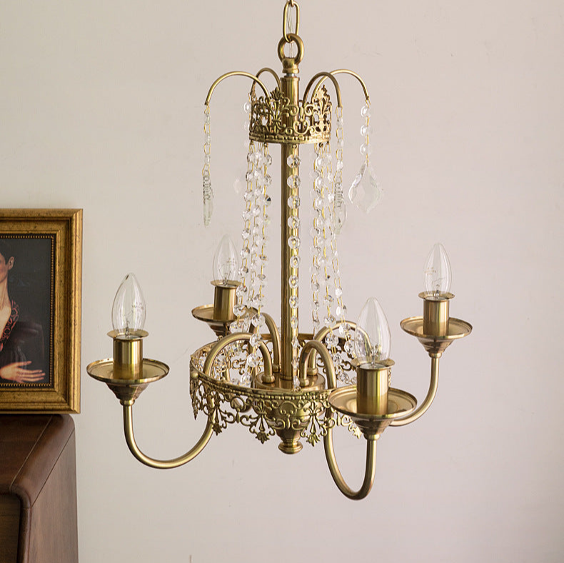 Vintage-Inspired Crystal Chandelier - Timeless Elegance and Luxury