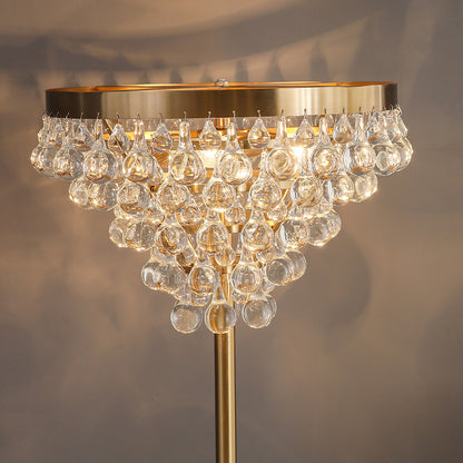 Opulent Crystal Chandelier Floor Lamp - A Touch of Regal Elegance