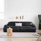 Modern Leather Sofa with Oversized Cushions and Sleek Design