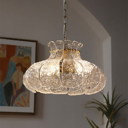 Elegant Glass Petal Chandelier - Modern and Minimalist