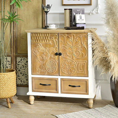 The Versailles Carved Storage Cabinet - French Provincial Sideboard with Drawers