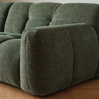 Modern Modular Sofa with Textured Fabric and Relaxed Design