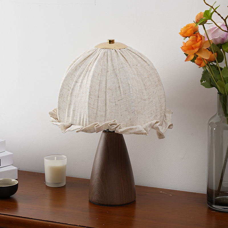 Rustic Fabric Shade Table Lamp - A Touch of Cozy Elegance