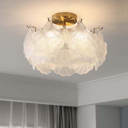 Serene Lotus Flush Mount Ceiling Light - A Touch of Nature