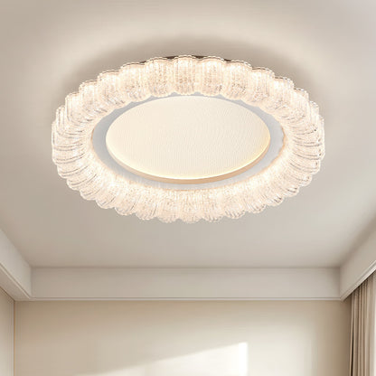 Modern Crystal Halo Flush Mount Ceiling Light - Sleek and Stylish Design