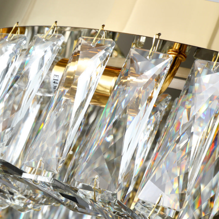 Modern Crystal Halo Flush Mount Ceiling Light - Sleek and Stylish Design