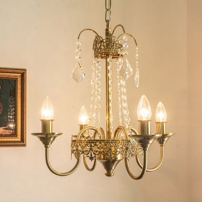 Vintage-Inspired Crystal Chandelier - Timeless Elegance and Luxury