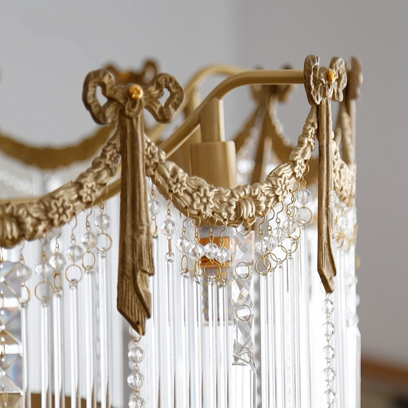 Elegant Baroque Chandelier with Crystal Drapery - Luxurious and Timeless