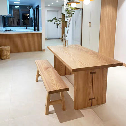 Minimalist Ash Wood Dining Table - Sleek and Modern Design