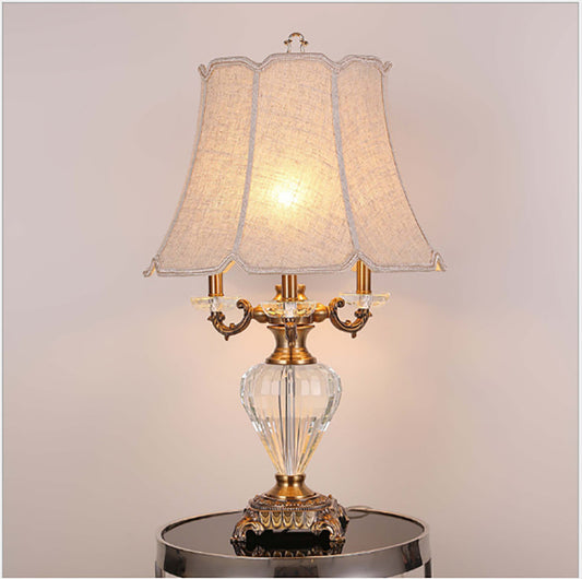 Vintage Crystal Table Lamp with Multiple Lights - A Touch of Regal Elegance