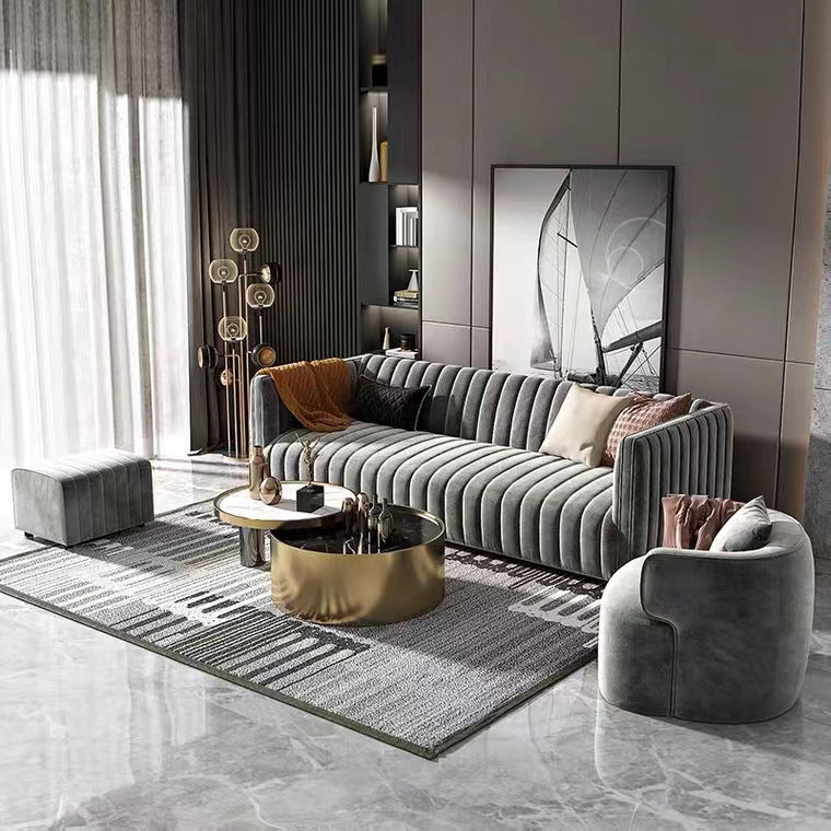 Modern Tufted Sofa with Sleek Design and Plush Cushions