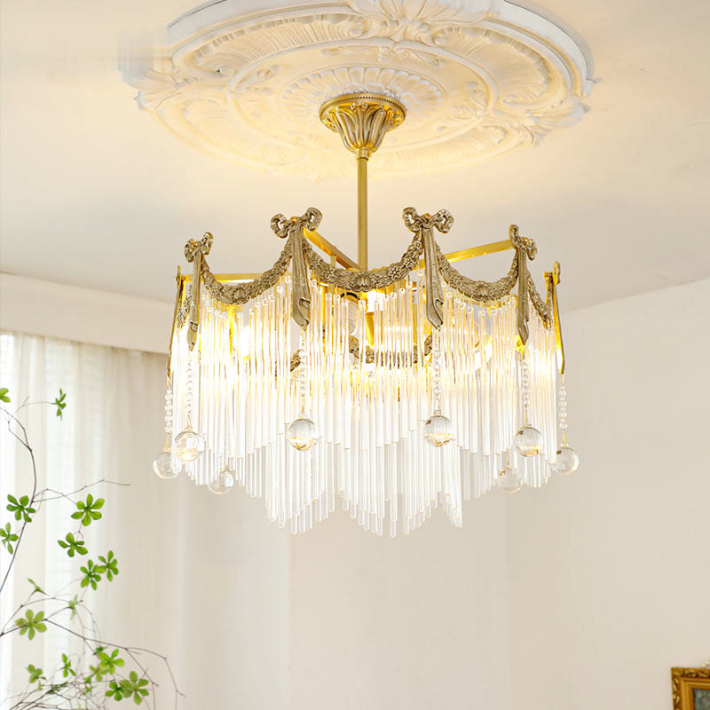 Elegant Baroque Chandelier with Crystal Accents - Luxurious and Timeless