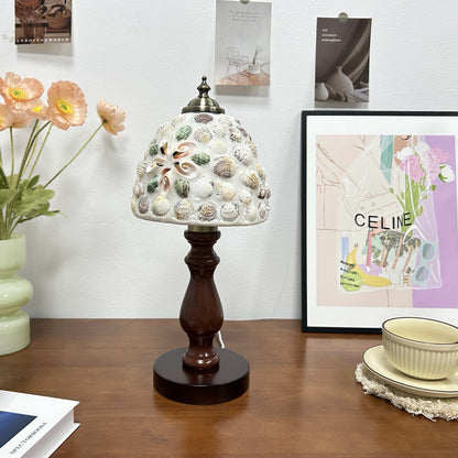 Seashell Mosaic Table Lamp - A Touch of Coastal Charm