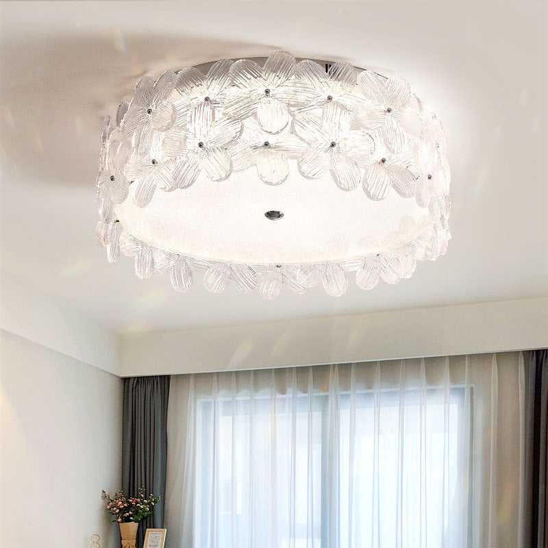 Delicate Floral Flush Mount Ceiling Light - A Touch of Romance