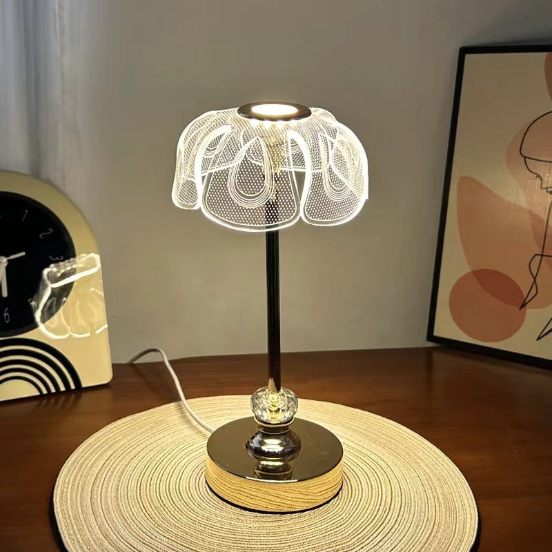 Vintage Frosted Glass Table Lamp - A Touch of Timeless Elegance