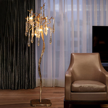 Crystal Chandelier Floor Lamp - A Touch of Regal Elegance