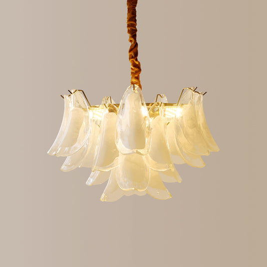 Elegant Cascading Glass Chandelier - Modern and Minimalist