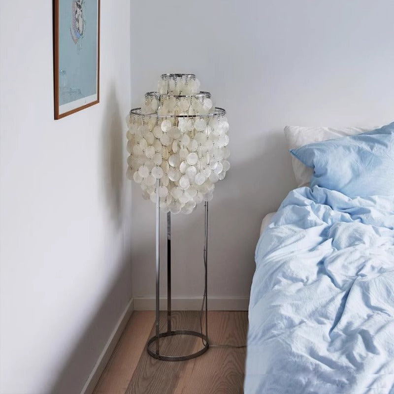 Captivating Shell Floor Lamp - A Coastal Chic Statement