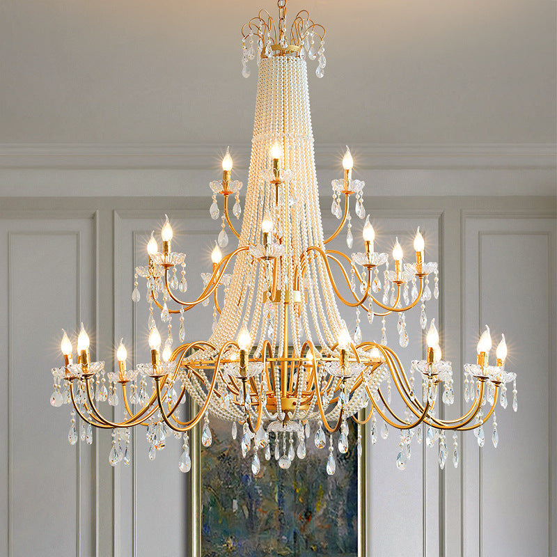 Opulent Pearl Chandelier - Timeless Elegance and Luxury