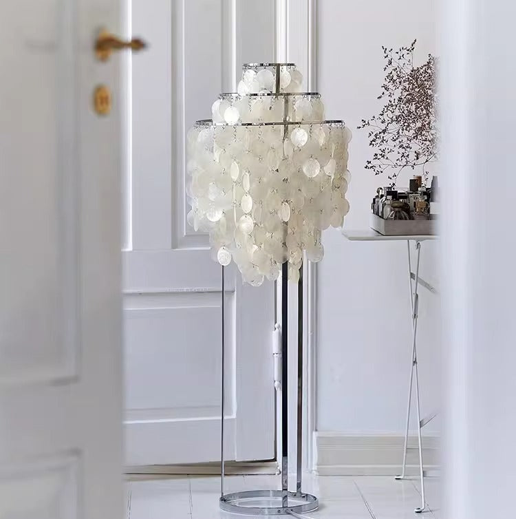 Captivating Shell Floor Lamp - A Coastal Chic Statement