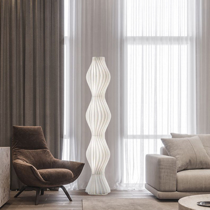 Sculptural Pleated Floor Lamp - A Modern Art Piece