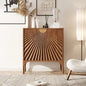 Modern Sunburst Cabinet with Gold Accents - A Mid-Century Modern Gem