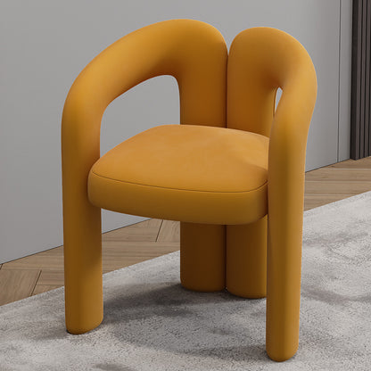 Sculptural Armchair - Velvet Upholstered Accent Chair with Unique Design