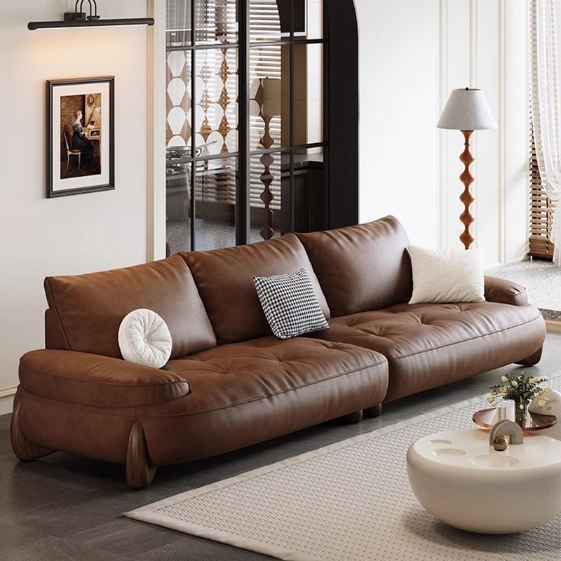 Curved Leather Sofa - A Modern Classic Leather Sectional  Luxury Living Collection