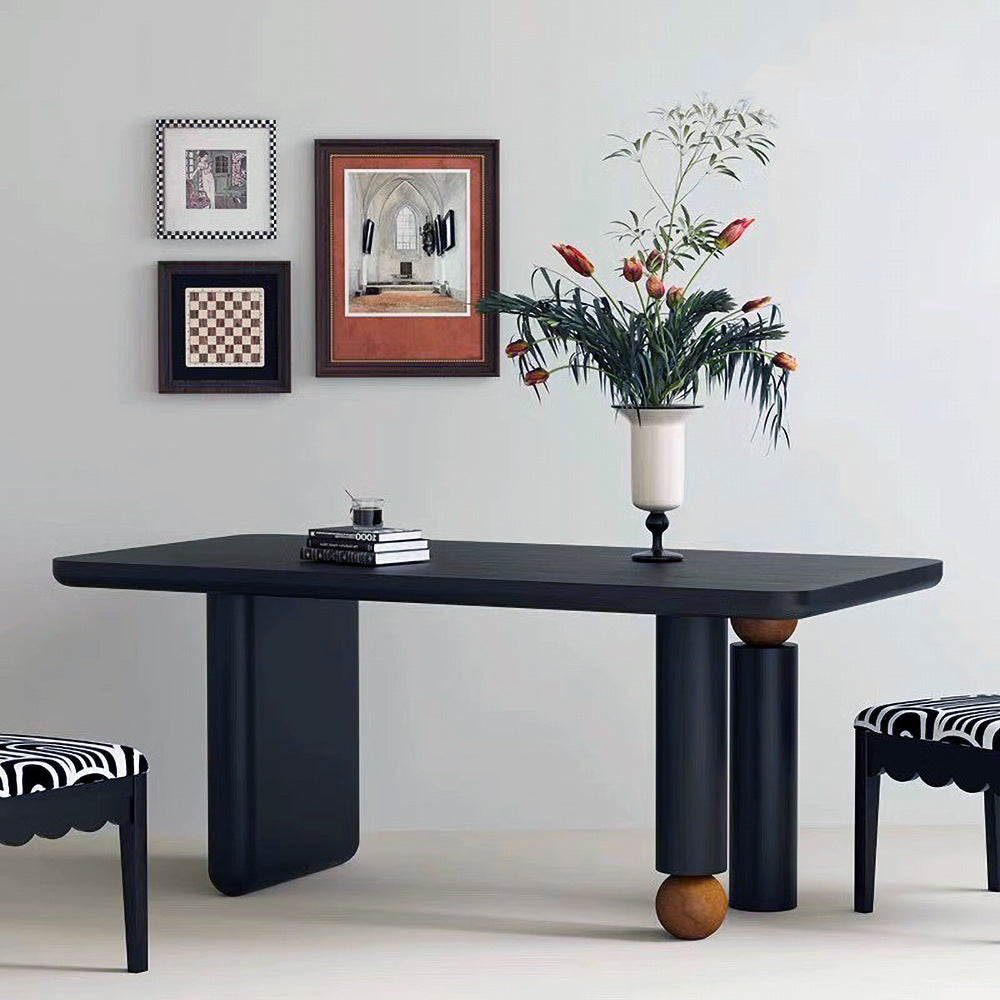 Modern Minimalist Dining Table with Unique Base Design