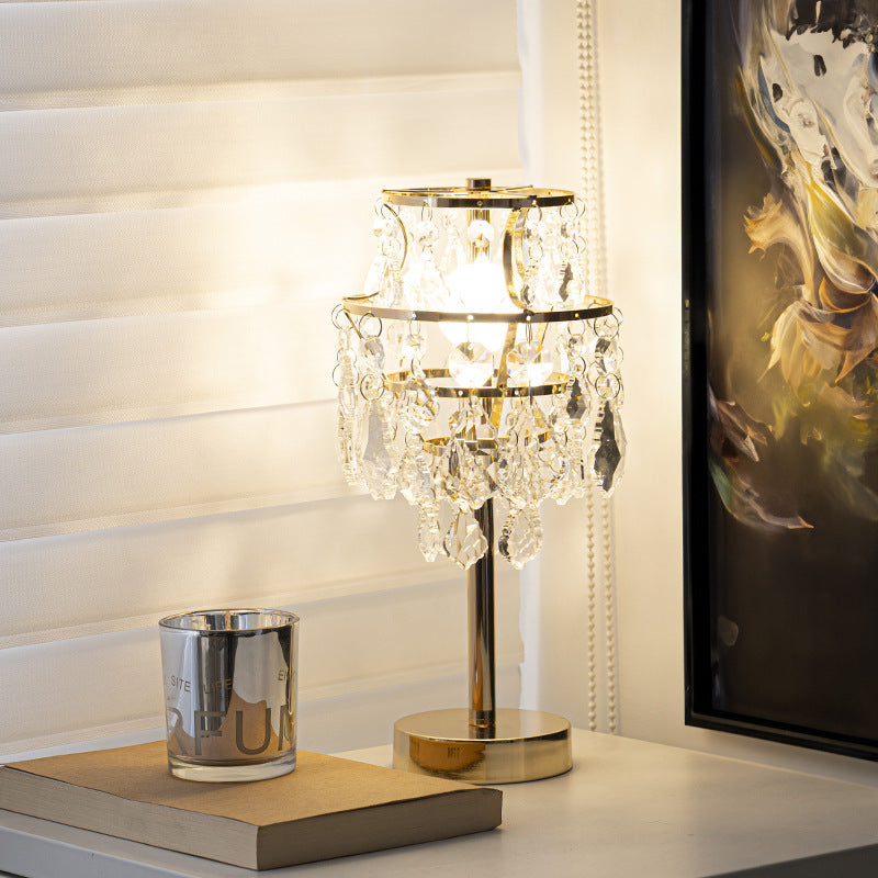 Crystal Chandelier Table Lamp - A Touch of Glamour