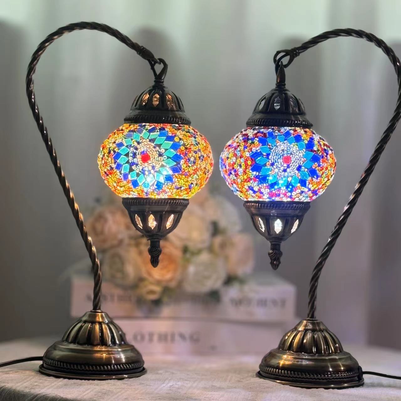 Turkish Mosaic Table Lamp - A Vibrant Piece of Art