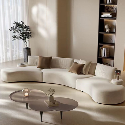 Modern Curved Sectional Sofa with Minimalist Design