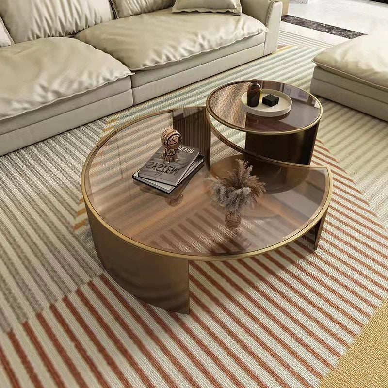 Furnishaus Fulham: Timeless Round Coffee Table Set for Modern Living