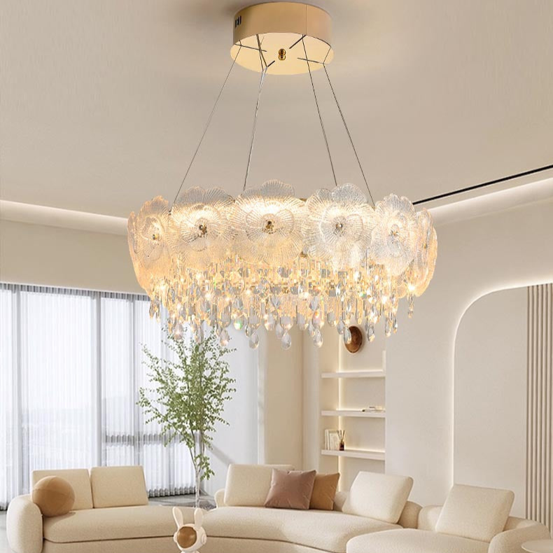 Modern Crystal Petal Chandelier - A Touch of Elegance