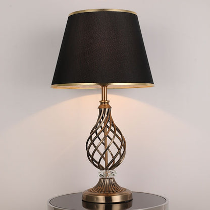 Vintage-Inspired Cage Table Lamp - A Touch of Industrial Chic