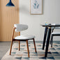 Modern Dining Chair with Organic Shape - Upholstered Chair with Solid Wood Legs