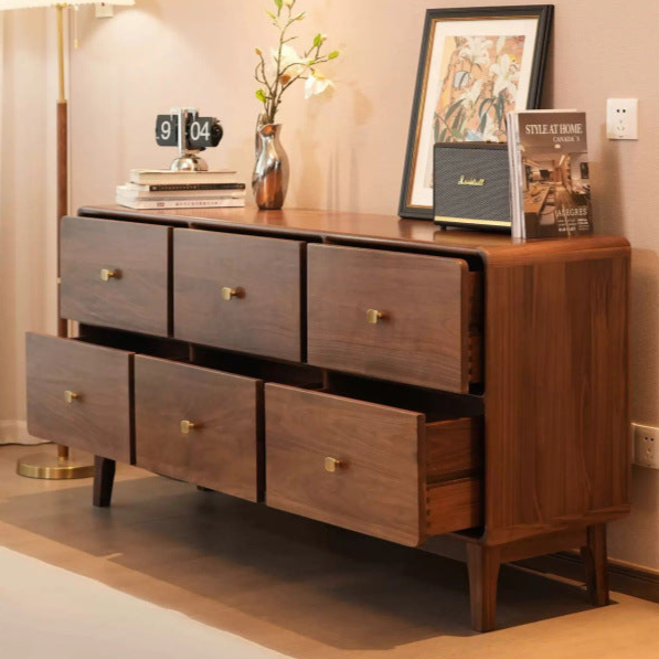 Modern Mid-Century Sideboard with Multiple Drawers