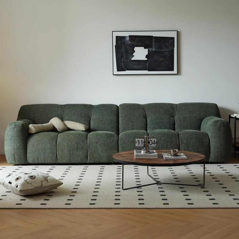 Modern Modular Sofa with Textured Fabric and Relaxed Design