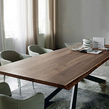 Industrial X-Base Dining Table - Modern and Edgy