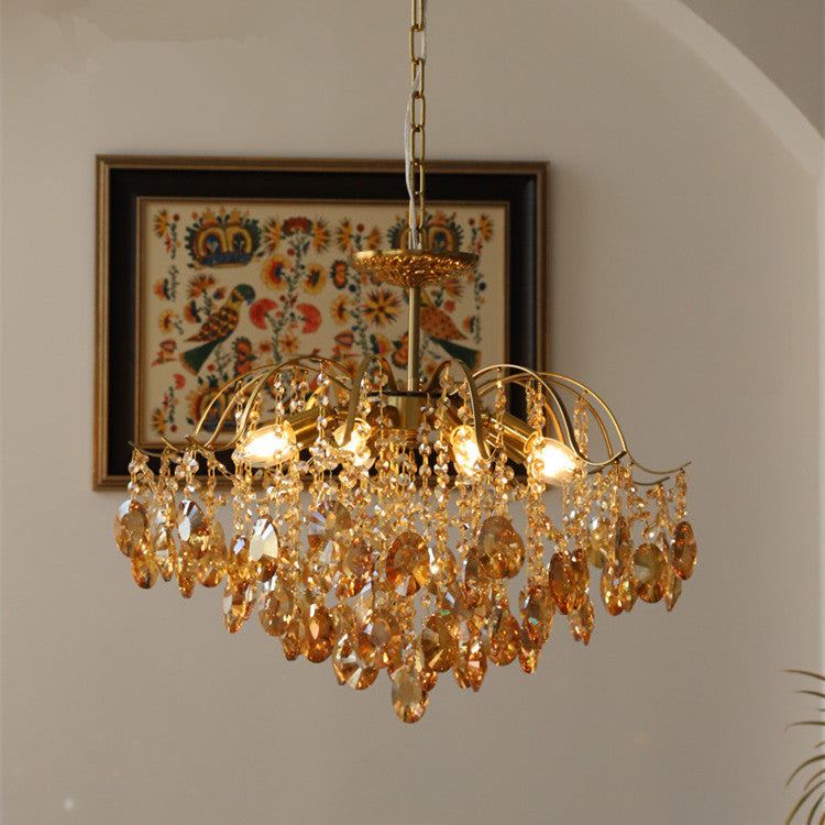 Vintage-Inspired Crystal Chandelier - Timeless Elegance and Luxury