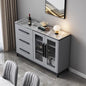 Modern Sideboard with Glass Doors and Drawer Storage