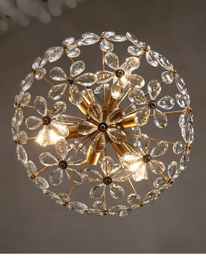 Floral Crystal Chandelier - Romantic and Elegant