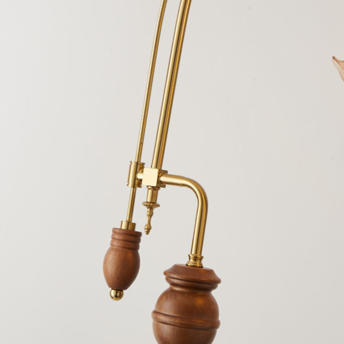 Vintage-Inspired Floor Lamp with Glass Shade - A Touch of Nostalgia