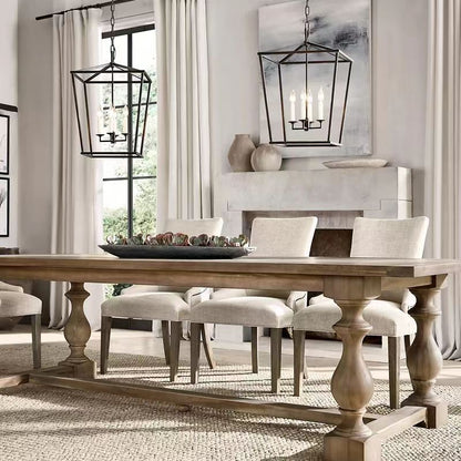 Rustic Farmhouse Dining Table - Warm and Inviting