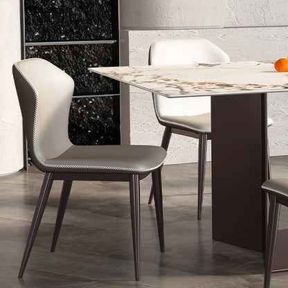 Minimalist Rectangular Ceramic Stone Dining Table - Simple Home